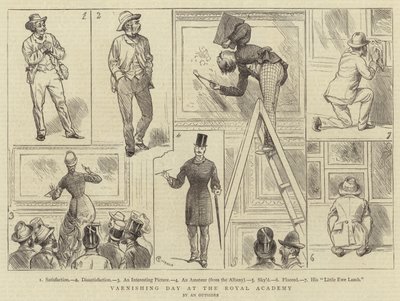 Ferniseringsdag på Det Kongelige Akademi af Alfred Chantrey Corbould